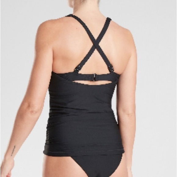 Athleta Square Neck Bra Cup Tankini in Black Size 32D/DD NWT - Picture 3 of 7